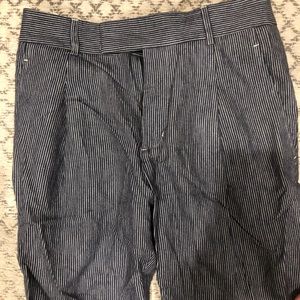 Navy trouser style pants